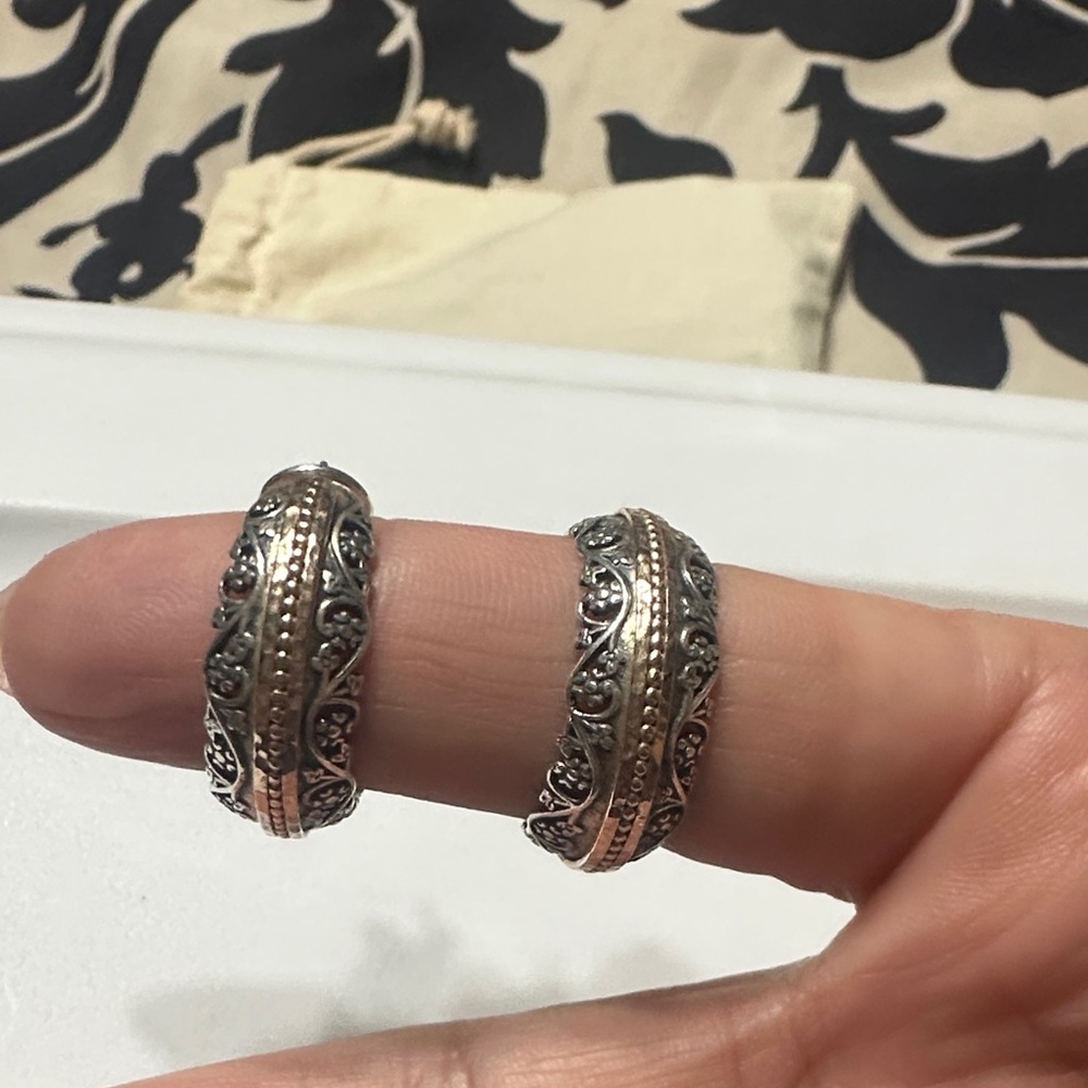 Elegant Silver and Gold Women's Hoop Earrings